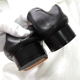 メゾン マルジェラ ポインテッドトゥ レディース ナッパレザー 4ステッチ ナッパレザー ブラック レザー サイズ38 24cm - NEWSED