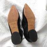 メゾン マルジェラ ポインテッドトゥ レディース ナッパレザー 4ステッチ ナッパレザー ブラック レザー サイズ38 24cm - NEWSED