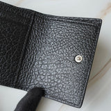 メゾン マルジェラ 4ステッチ 四つタグ レザー 三つ折り財布 コンパクトウォレット ブラック - NEWSED