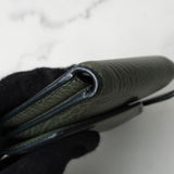 メゾン マルジェラ 4ステッチ 四つタグ レザー 三つ折り財布 コンパクトウォレット グリーン - NEWSED