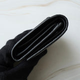 メゾン マルジェラ 4ステッチ 四つタグ レザー 三つ折り財布 コンパクトウォレット ブラック - NEWSED