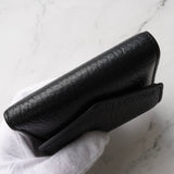 メゾン マルジェラ 4ステッチ 四つタグ レザー 三つ折り財布 コンパクトウォレット ブラック - NEWSED