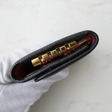 プラダ サフィアーノレザー 4連 キーケース ゴールド / ブラック - NEWSED