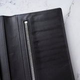 メゾン マルジェラ 4ステッチ 四つタグ カーフレザー 長財布 二つ折り財布 ブラック 箱付き - NEWSED