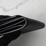 メゾン マルジェラ 4ステッチ 四つタグ レザー 三つ折り財布 コンパクトウォレット ブラック - NEWSED