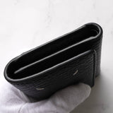 メゾン マルジェラ 4ステッチ 四つタグ レザー 三つ折り財布 コンパクトウォレット ブラック - NEWSED