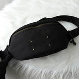 メゾン マルジェラ 4ステッチ 四つタグ ナイロンキャンバス ボディバッグ ウエストポーチ ブラック - NEWSED