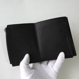 メゾン マルジェラ 4ステッチ 四つタグ レザー 二つ折り財布 コンパクトウォレット ブラック - NEWSED