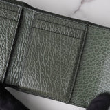 メゾン マルジェラ 4ステッチ 四つタグ レザー 三つ折り財布 コンパクトウォレット グリーン - NEWSED