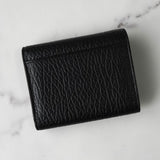 メゾン マルジェラ 4ステッチ 四つタグ レザー 三つ折り財布 コンパクトウォレット ブラック - NEWSED