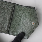 メゾン マルジェラ 4ステッチ 四つタグ レザー 三つ折り財布 コンパクトウォレット グリーン - NEWSED