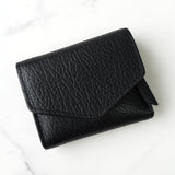 メゾン マルジェラ 4ステッチ 四つタグ レザー 三つ折り財布 コンパクトウォレット ブラック - NEWSED