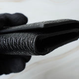 メゾン マルジェラ 4ステッチ 四つタグ レザー 三つ折り財布 コンパクトウォレット ブラック - NEWSED