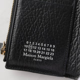 メゾン マルジェラ 4ステッチ 四つタグ レザー 三つ折り財布 コンパクトウォレット ブラック - NEWSED