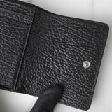 メゾン マルジェラ 4ステッチ 四つタグ レザー 三つ折り財布 コンパクトウォレット ブラック - NEWSED