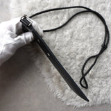 メゾン マルジェラ 4ステッチ 四つタグ レザー スマートフォン ポーチ サコッシュ ショルダーバッグ ブラック - NEWSED