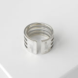 グッチ 4連 シルバー925 指輪 リング 9号 - NEWSED