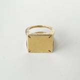 メゾン マルジェラ 4ステッチ スクエア シルバー925 ゴールドプレーテッド シグネットリング 指輪 リング 9.5号 - NEWSED