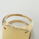 メゾン マルジェラ 4ステッチ スクエア シルバー925 ゴールドプレーテッド シグネットリング 指輪 リング 9.5号 - NEWSED