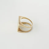 メゾン マルジェラ 4ステッチ スクエア シルバー925 ゴールドプレーテッド シグネットリング 指輪 リング 9.5号 - NEWSED