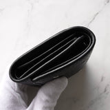 メゾン マルジェラ 4ステッチ 四つタグ レザー 三つ折り財布 コンパクトウォレット ブラック - NEWSED