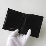 メゾン マルジェラ 4ステッチ 四つタグ レザー 二つ折り財布 コンパクトウォレット ブラック - NEWSED