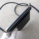 メゾン マルジェラ 4ステッチ 四つタグ レザー スマートフォン ポーチ サコッシュ ショルダーバッグ ネイビー - NEWSED