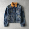 ディーゼル ボア デニムジャケット インディゴブルー