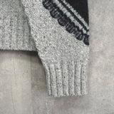 アクネ ストゥディオズ ハートプリント チャンキーニット セーター グレー タグ付き未使用品