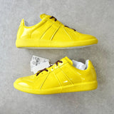 メゾン マルジェラ レプリカ レザー コーティング ローカット スニーカー イエロー サイズ42 タグ付き未使用品 - NEWSED