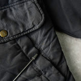 イヴサンローラン ヴィンテージ ボア襟 ダウンジャケット ネイビー