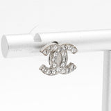 シャネル ココマーク ラインストーン ピアス シルバー レディース