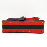 クリスチャン ディオール ハードコア ロゴ ナイロンキャンバス チェーン 2way ハンドバッグ ショルダーバッグ レッド / ブラック