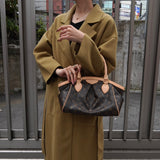 ルイ・ヴィトン モノグラム ティボリPM レザー ハンドバッグ ブラウン M40143