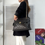 シャネル マトラッセ ラムスキン チェーンショルダー トートバッグ ショルダーバッグ ブラック シリアル4番台7桁 保存袋 ギャランティーカード付き - NEWSED