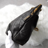 シャネル マトラッセ ラムスキン チェーンショルダー トートバッグ ショルダーバッグ ブラック シリアル4番台7桁 保存袋 ギャランティーカード付き - NEWSED