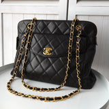 シャネル マトラッセ ラムスキン チェーンショルダー トートバッグ ショルダーバッグ ブラック シリアル4番台7桁 保存袋 ギャランティーカード付き - NEWSED