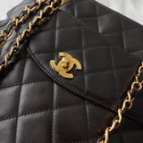シャネル マトラッセ ラムスキン チェーンショルダー トートバッグ ショルダーバッグ ブラック シリアル4番台7桁 保存袋 ギャランティーカード付き - NEWSED