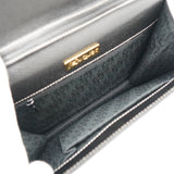 サンローラン YSLロゴ ステッチ ショルダーバッグ ブラック