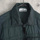 ストーンアイランド コンパスバッジ ガーメントダイ マイクロヤーンコットン 中綿ジャケット ブルー メンズ