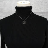 シャネル カメリア ココマーク ネックレス シルバー / ブラック