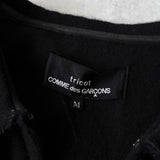 トリコ コムデギャルソン 2003年製 薔薇 装飾 カットオフ ウール ベスト レディース ブラック