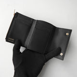 ロエベ リピートアナグラム レザー 二つ折り財布 ブラック