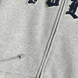 ポロ ラルフローレン フェルトロゴ フルジップ パーカー ライトグレー