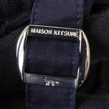 メゾン キツネ ロゴ 刺繍 キャップ 帽子 ネイビー