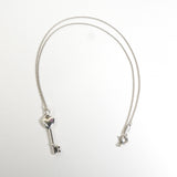 ティファニー ハートキー ピンクサファイア ネックレス 925 新品磨き済