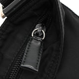 プラダ トライアングルロゴ テスート / レザー ショルダーバッグ ブラック