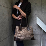 ジバンシィ 4Gロゴ キャンバス レザー ショルダーバッグ トートバッグ ブラウン - NEWSED