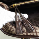 ジバンシィ 4Gロゴ キャンバス レザー ショルダーバッグ トートバッグ ブラウン - NEWSED