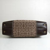 ジバンシィ 4Gロゴ キャンバス レザー ショルダーバッグ トートバッグ ブラウン - NEWSED